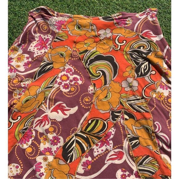 ANTHROPOLOGIE INNER CHILD Hippy Festival floral BOHO A-LINE hippie SKIRT sz 2 - Picture 5 of 7